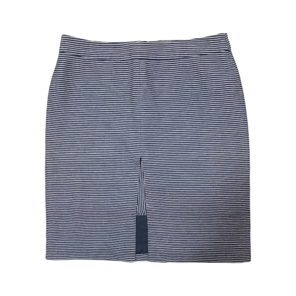 Kate Spade Saturday Cotton Peekaboo Skirt Navy Stripe Skirt Size 6 - Picture 10 of 10